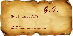 Gutt István névjegykártya